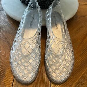 JEFFREY CAMPBELL JELLY FLATS 7 CLEAR